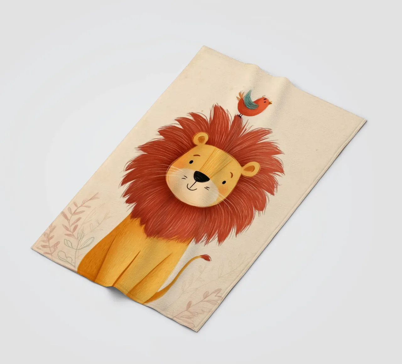 Lion and the Songbird coperta in pile da Kiara
