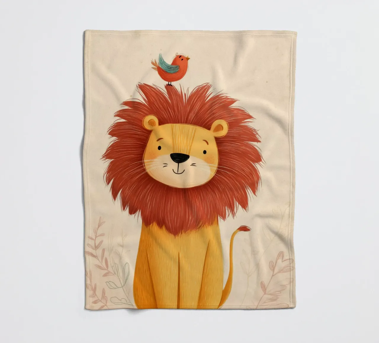 Lion and the Songbird coperta in pile da Kiara