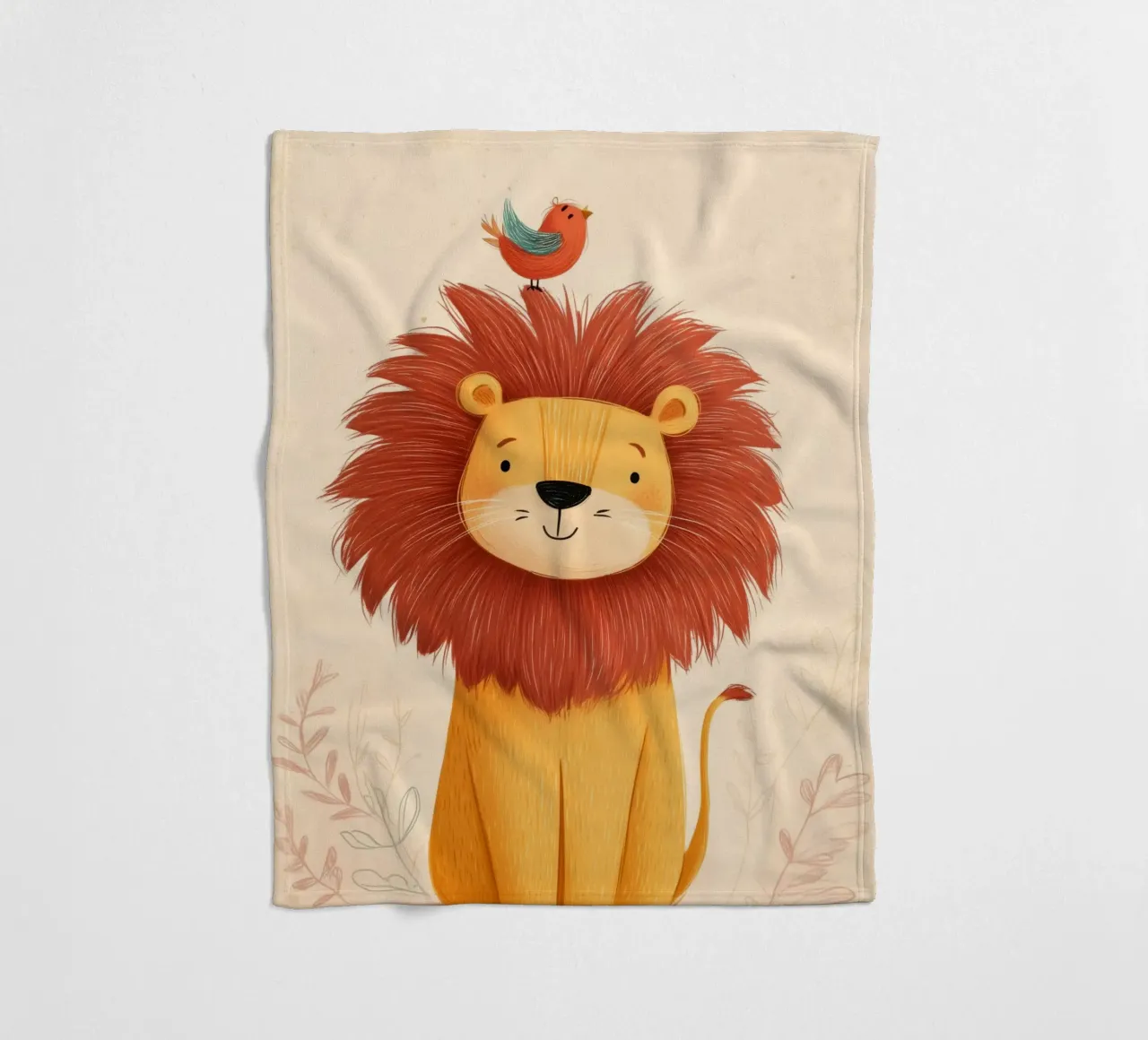 Lion and the Songbird coperta in pile da Kiara