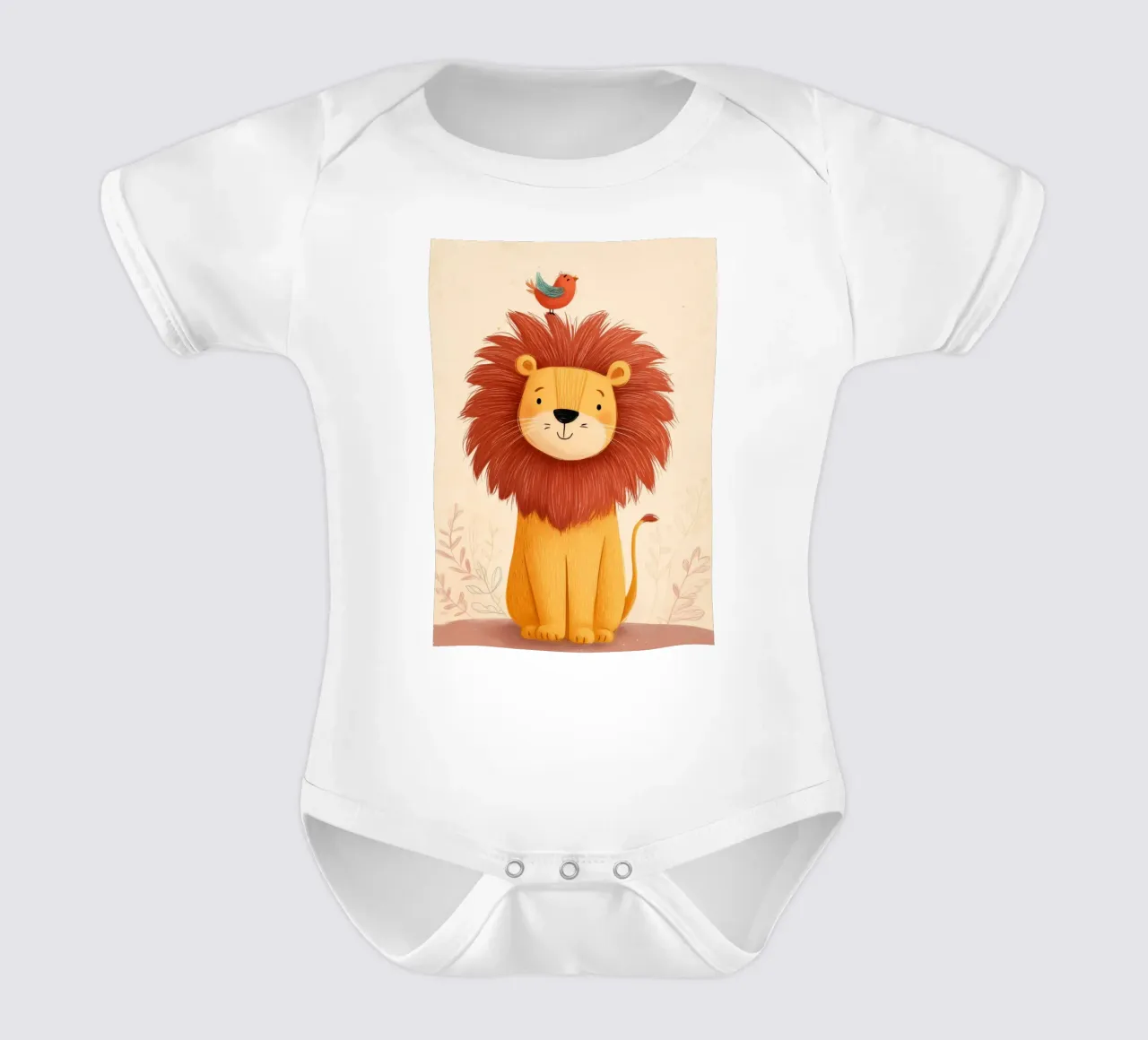 Lion and the Songbird body neonato maniche corte da Kiara