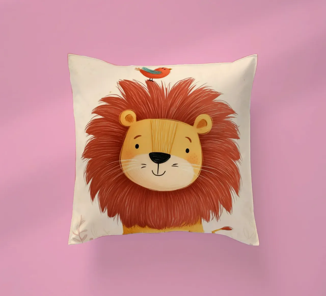 Lion and the Songbird cuscino da Kiara