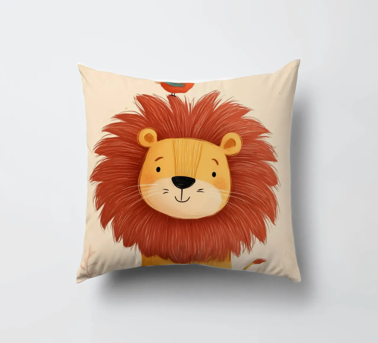 Lion and the Songbird cuscino da Kiara