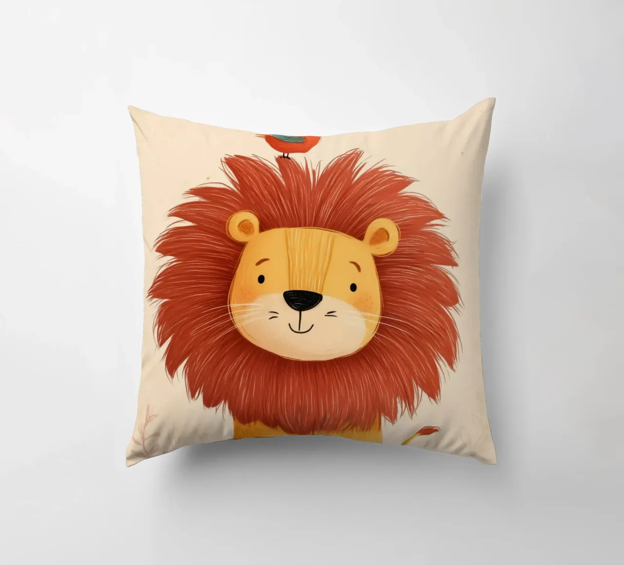 Lion and the Songbird cuscino da Kiara