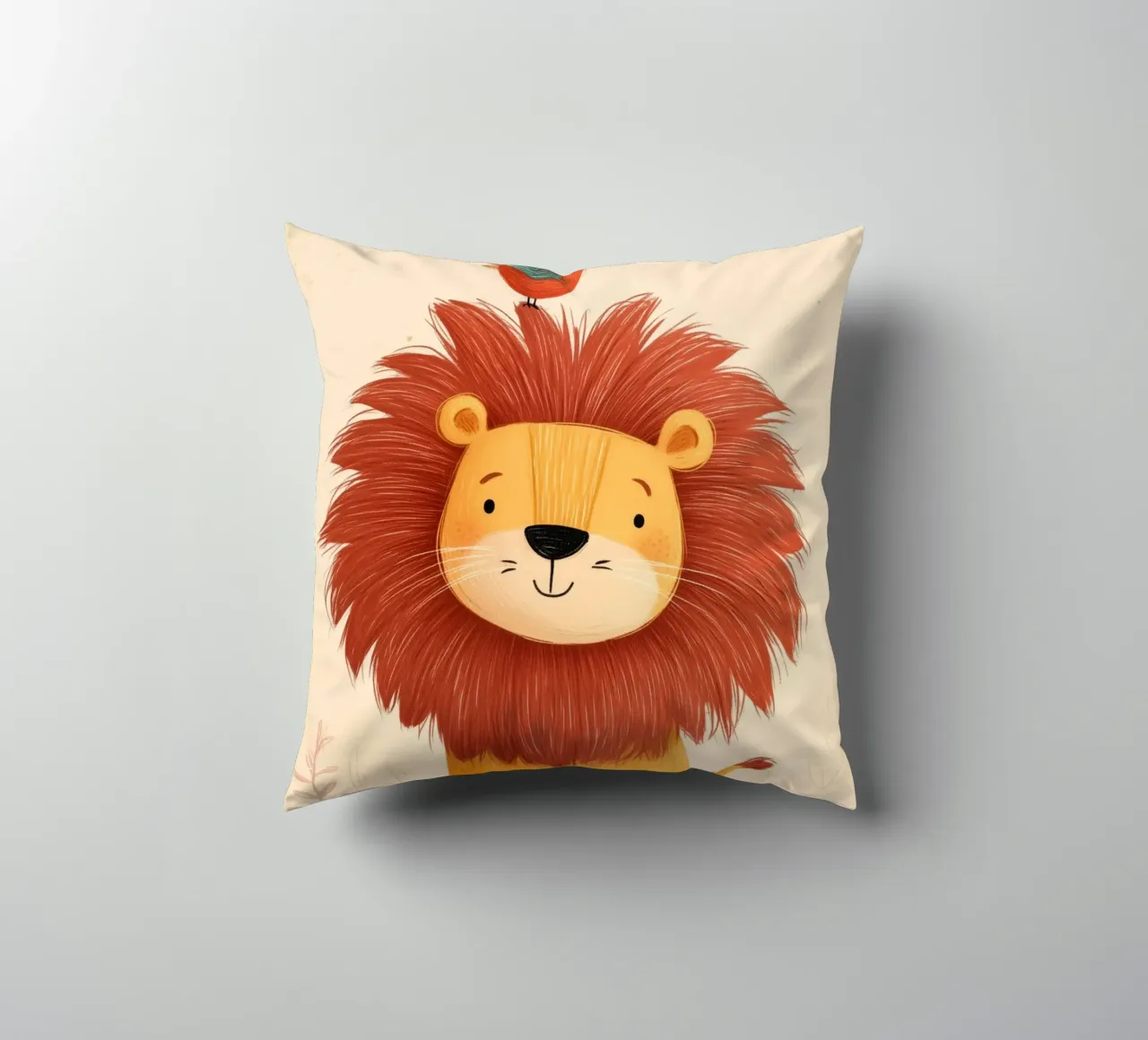 Lion and the Songbird cuscino da Kiara