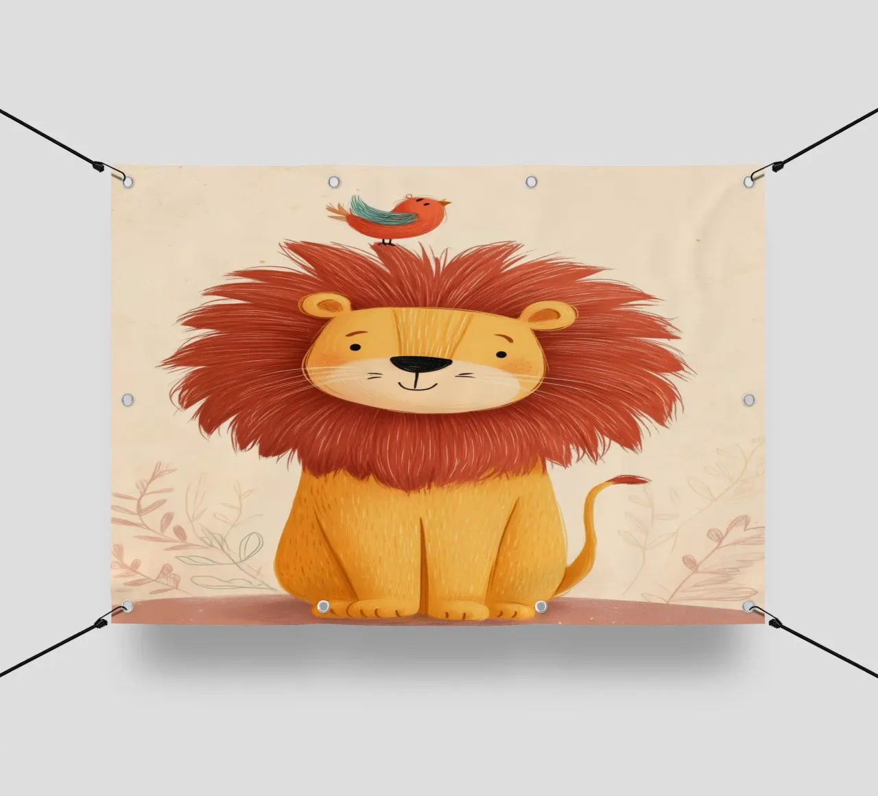 Lion and the Songbird telo in pvc da Kiara
