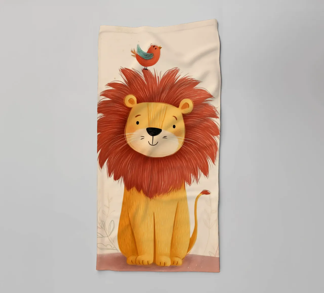 Lion and the Songbird asciugamano da bagno da Kiara