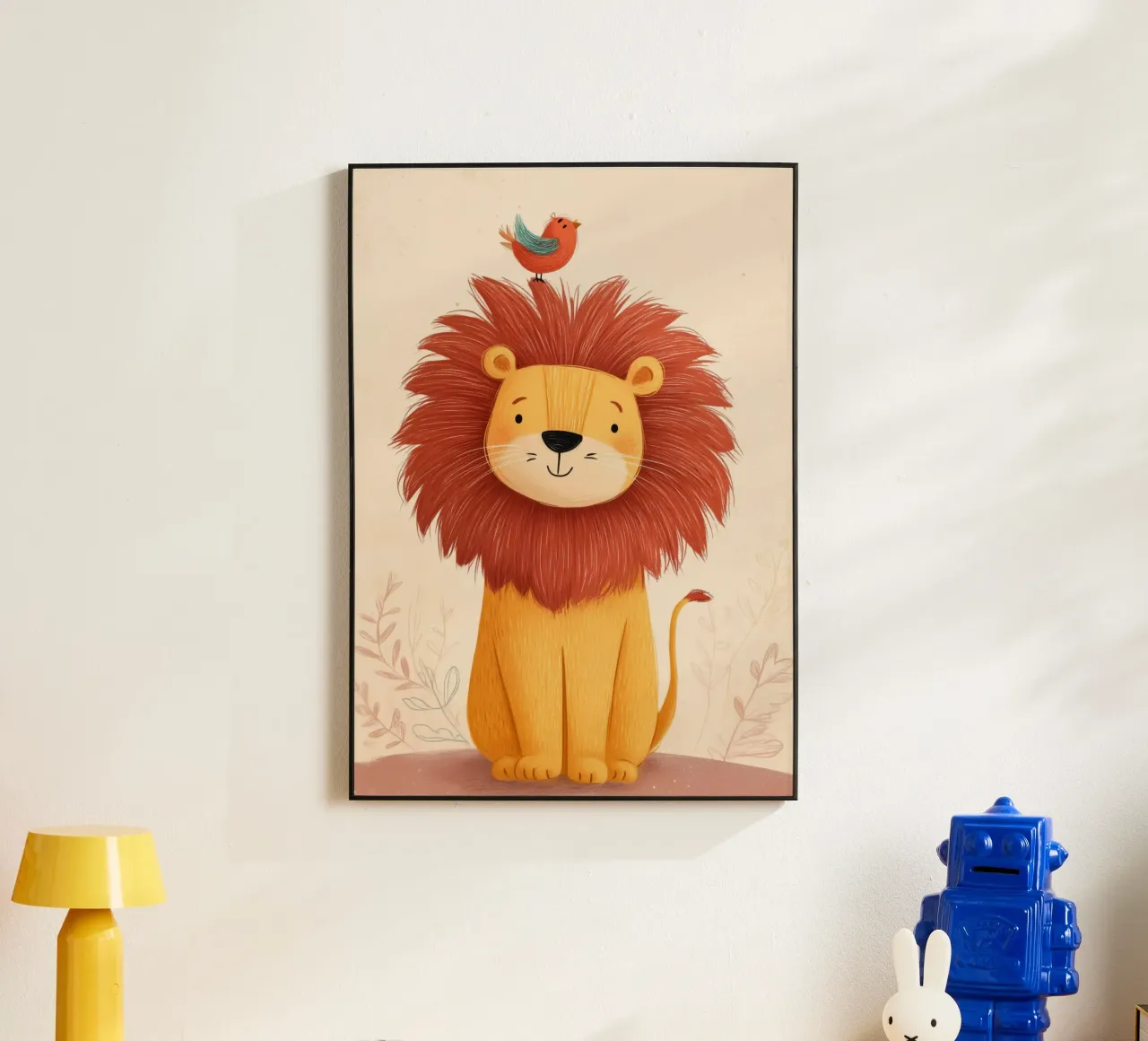 Lion and the Songbird alluminio dibond da Kiara