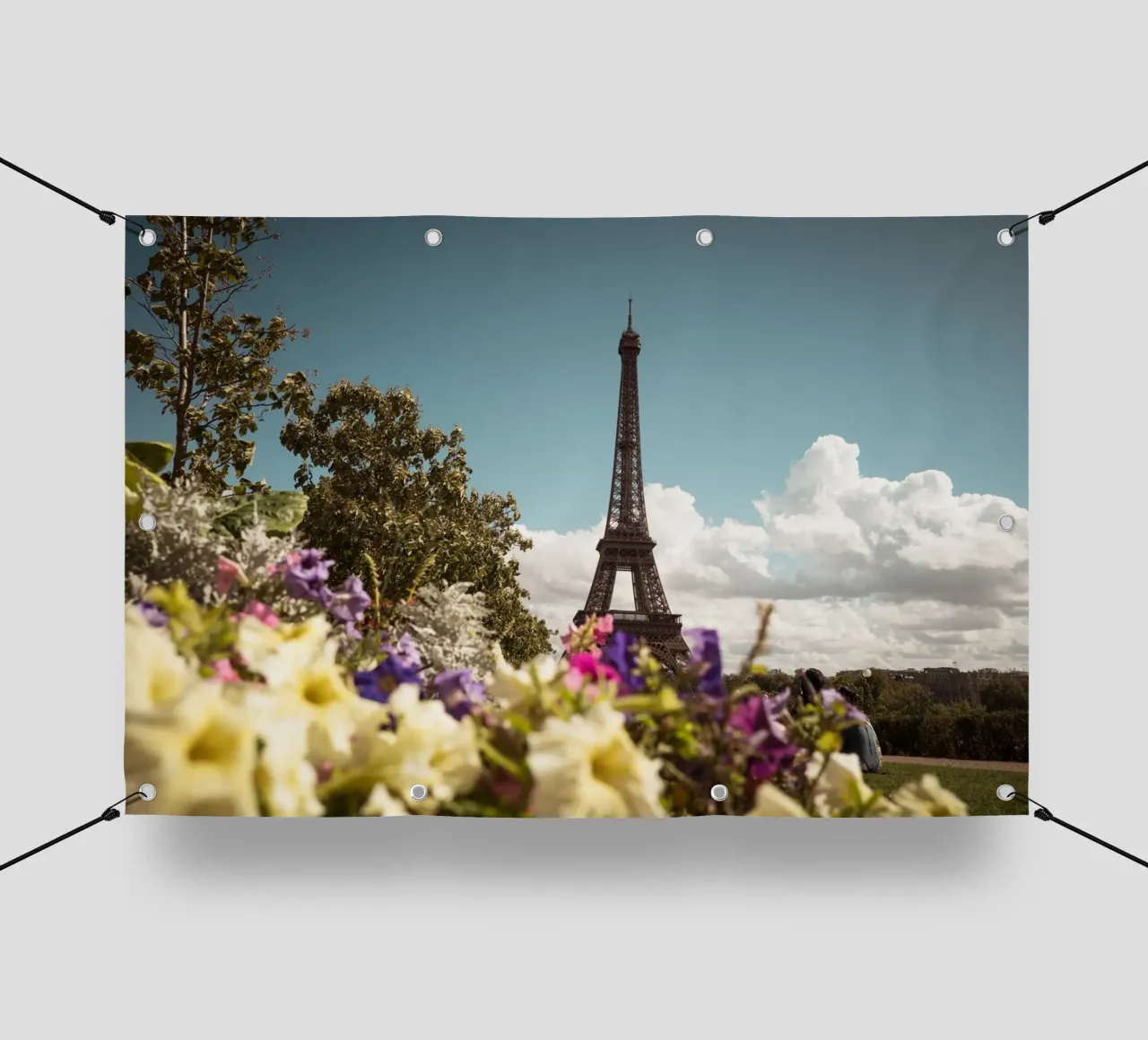 Blumiges Paris telo in pvc da Flo Klein