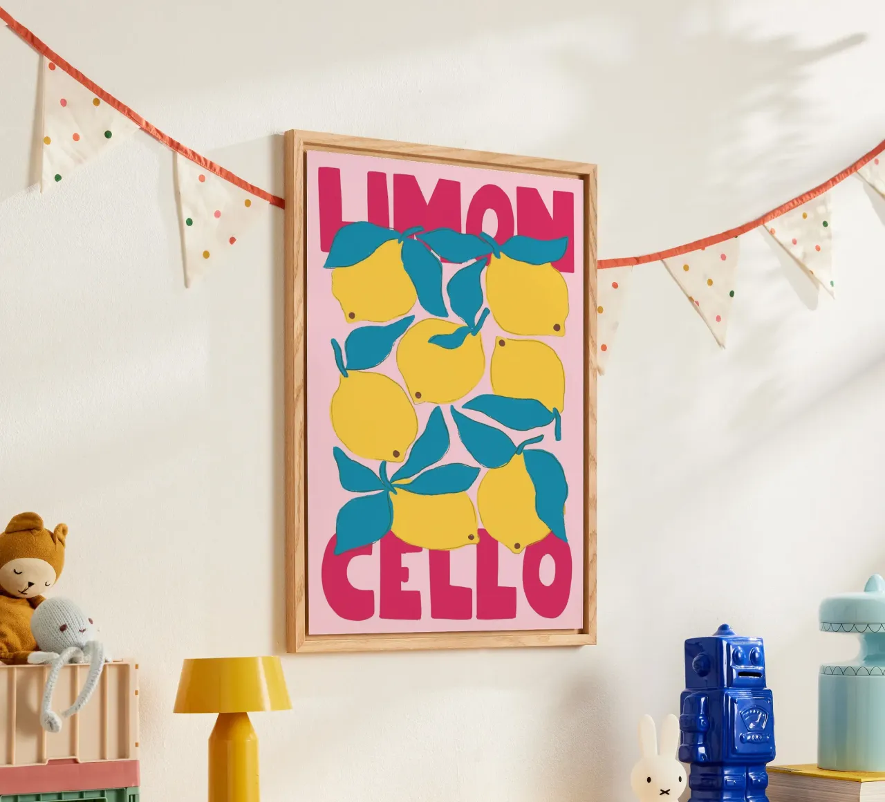 Limoncello Pop Art Retro Lemon Print plexiglass da dawnthesea