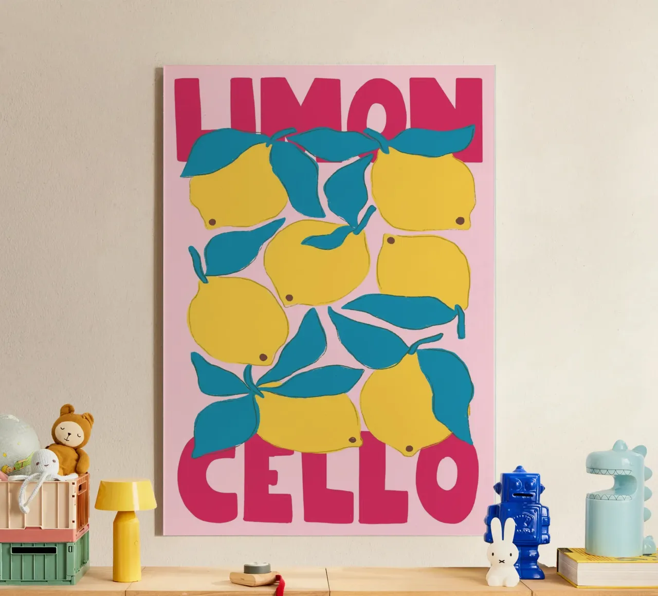 Limoncello Pop Art Retro Lemon Print plexiglass da dawnthesea