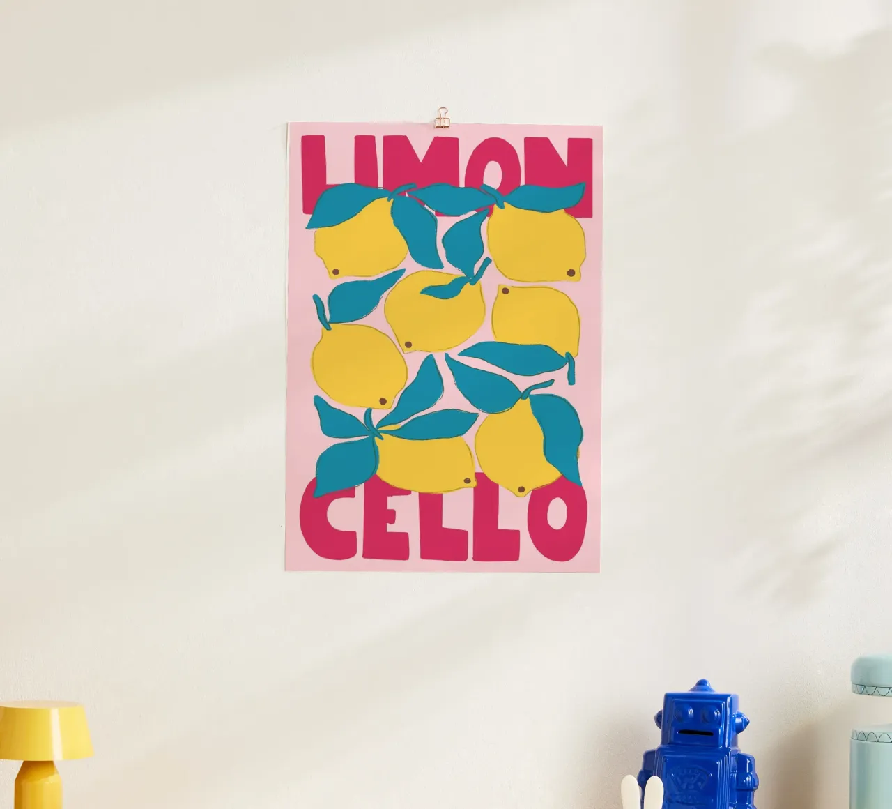 Limoncello Pop Art Retro Lemon Print carta hahnemühle da dawnthesea