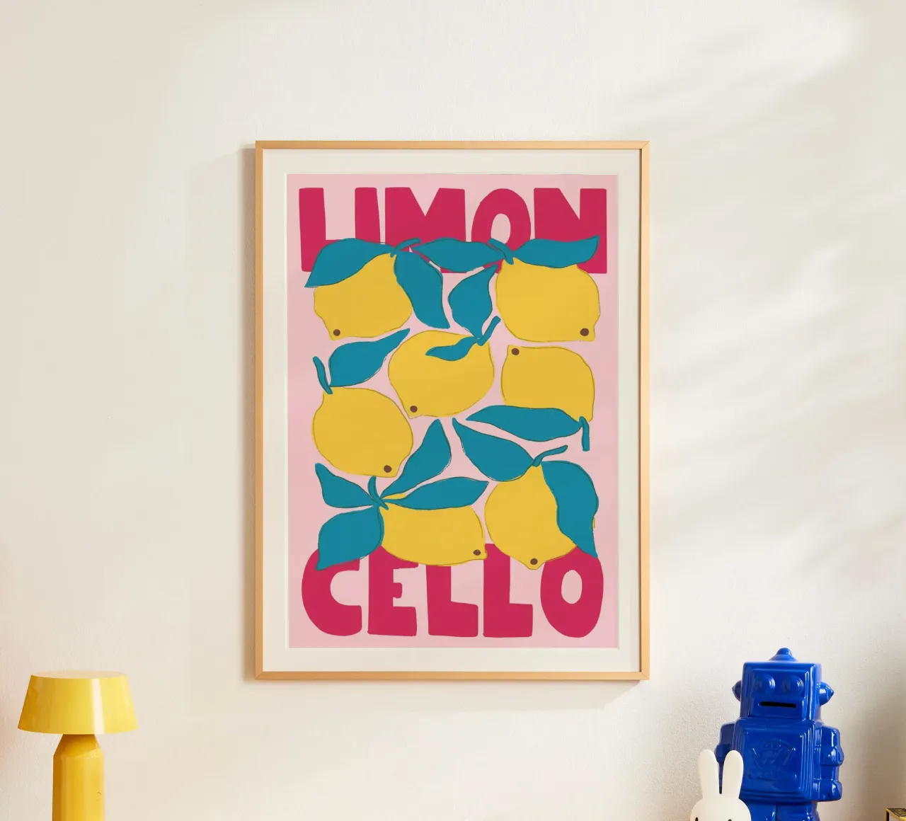 Limoncello Pop Art Retro Lemon Print carta hahnemühle da dawnthesea
