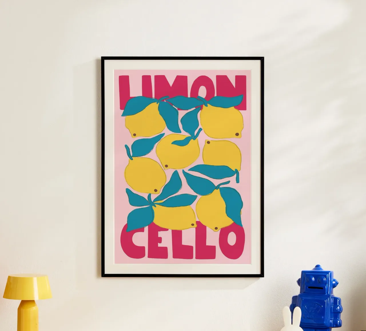 Limoncello Pop Art Retro Lemon Print carta hahnemühle da dawnthesea