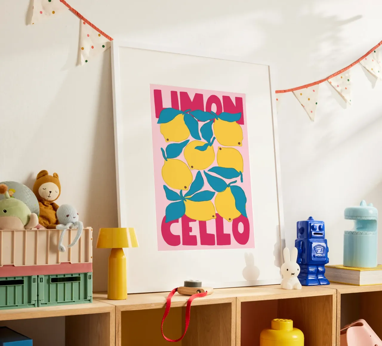 Limoncello Pop Art Retro Lemon Print carta hahnemühle da dawnthesea