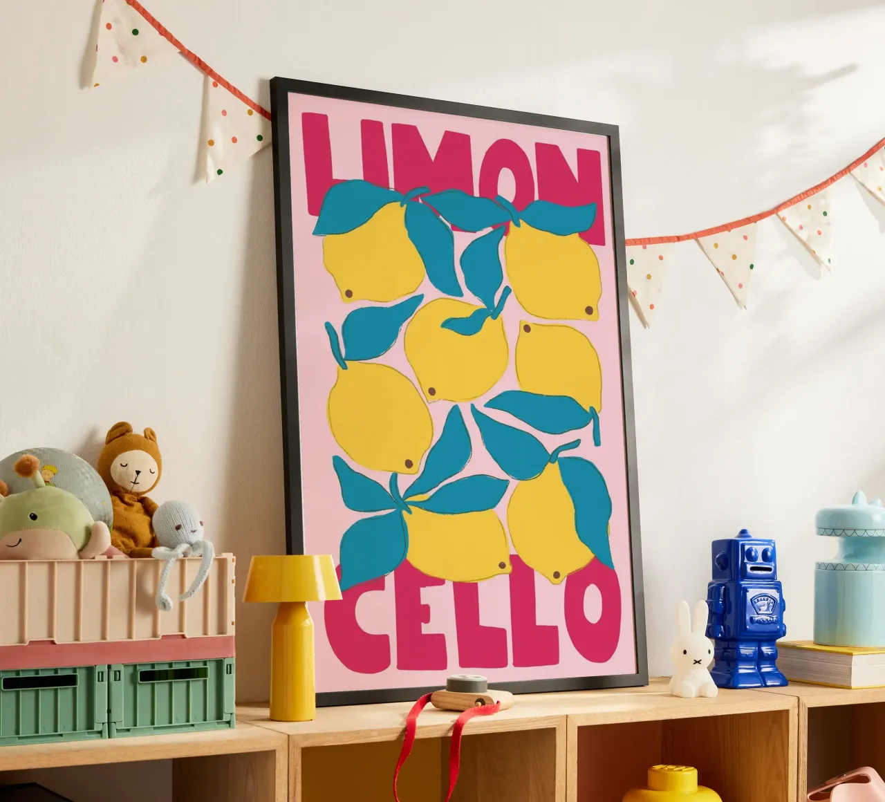 Limoncello Pop Art Retro Lemon Print carta hahnemühle da dawnthesea
