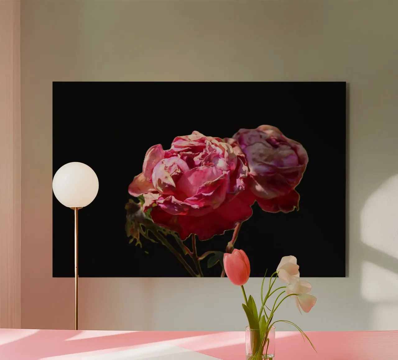 Pink Roses alu-dibond by Alexandra Joseph Fotomomente