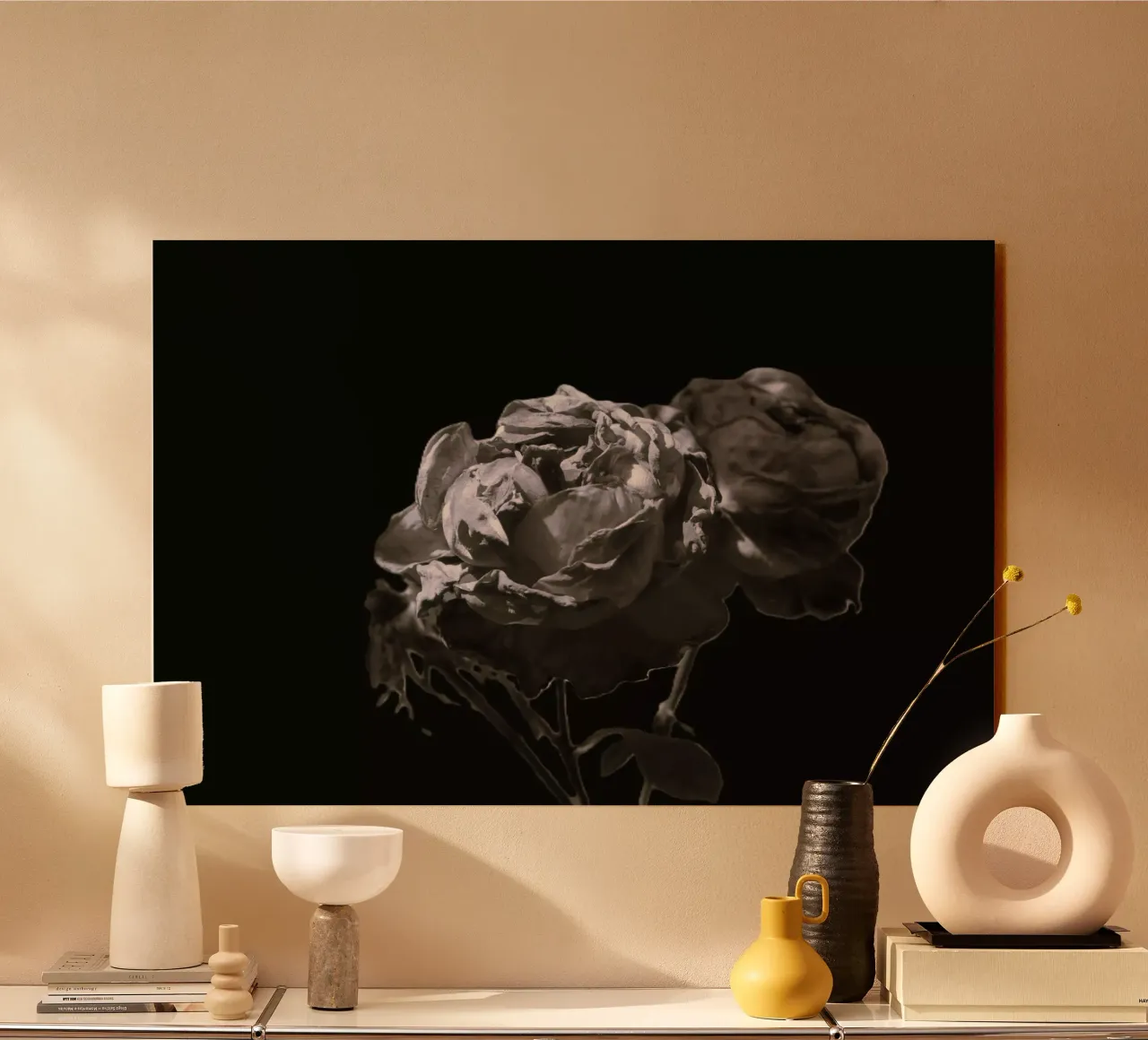 Rose bianche e nere plexiglass da Alexandra Joseph Fotomomente