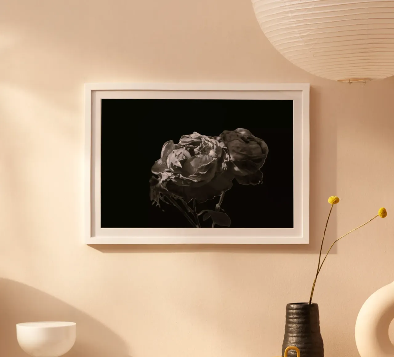 Rose bianche e nere poster da Alexandra Joseph Fotomomente