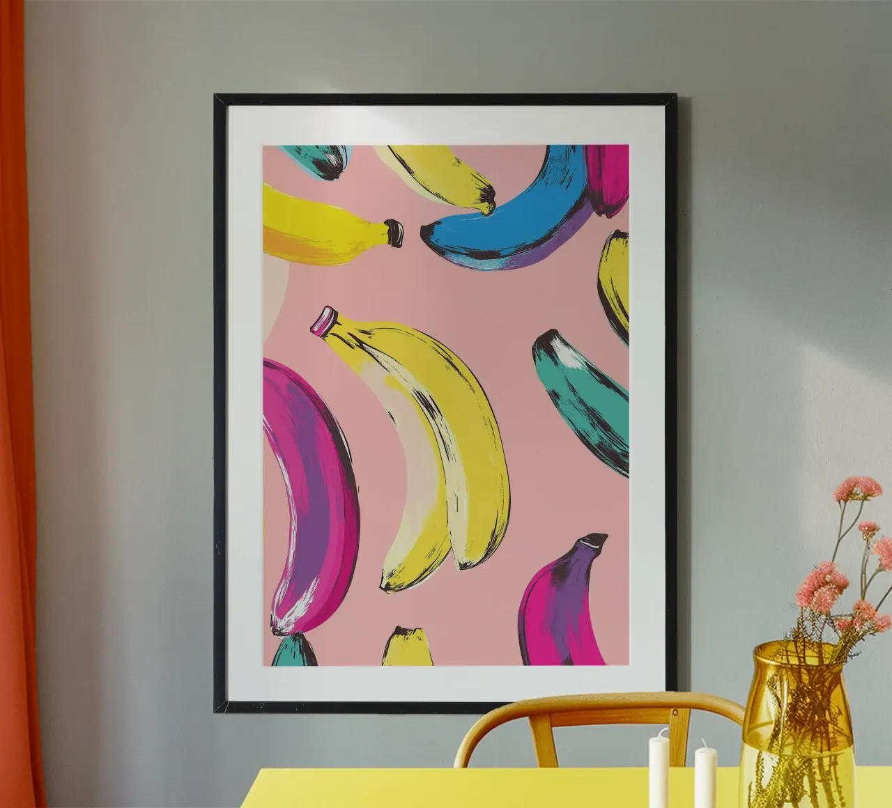 Banane colorate in stile Pop Art - Andy Warhol carta hahnemühle da dawnthesea