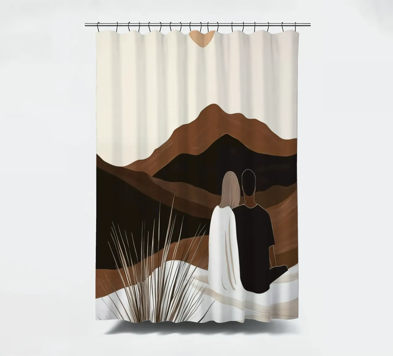 Amanti all'alba | Stile Boho tenda da doccia da Autofocus