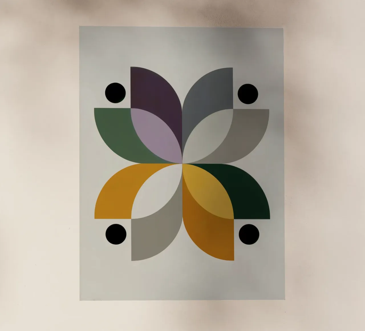 FALL BALANCE No 1 – Geometric Abstract Poster pellicola backlit da 20 Farben