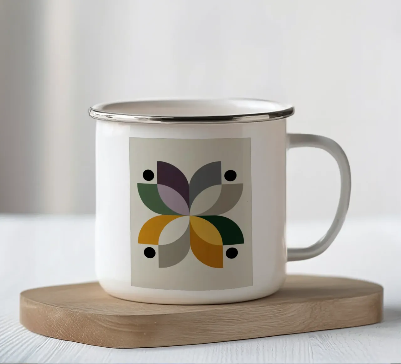 FALL BALANCE No 1 – Geometric Abstract Poster tazza in smalto da 20 Farben