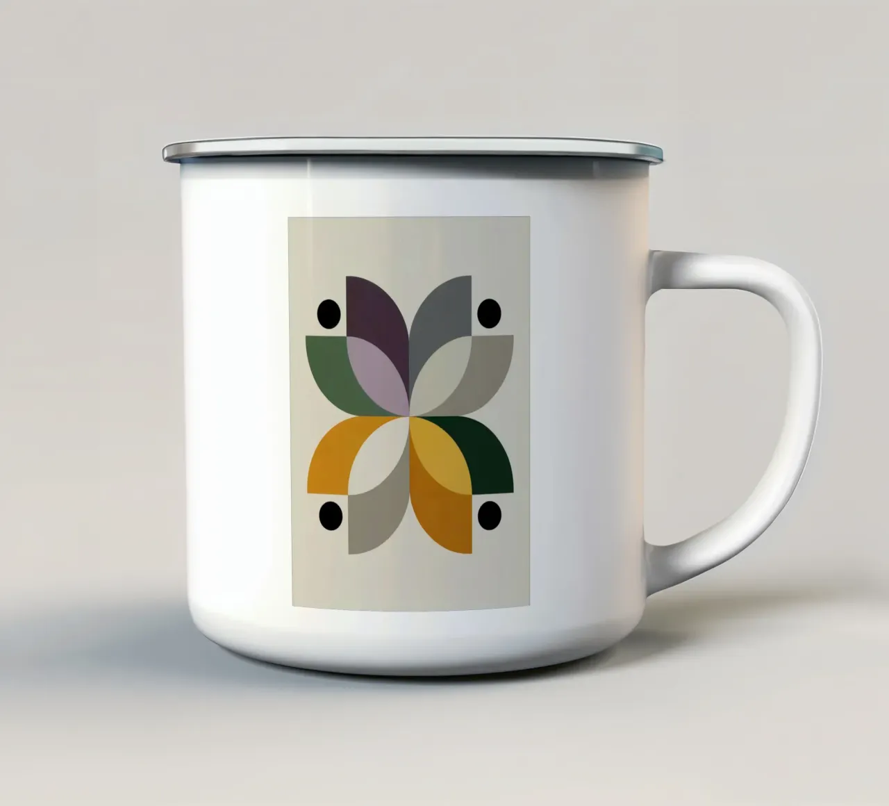 FALL BALANCE No 1 – Geometric Abstract Poster tazza in smalto da 20 Farben