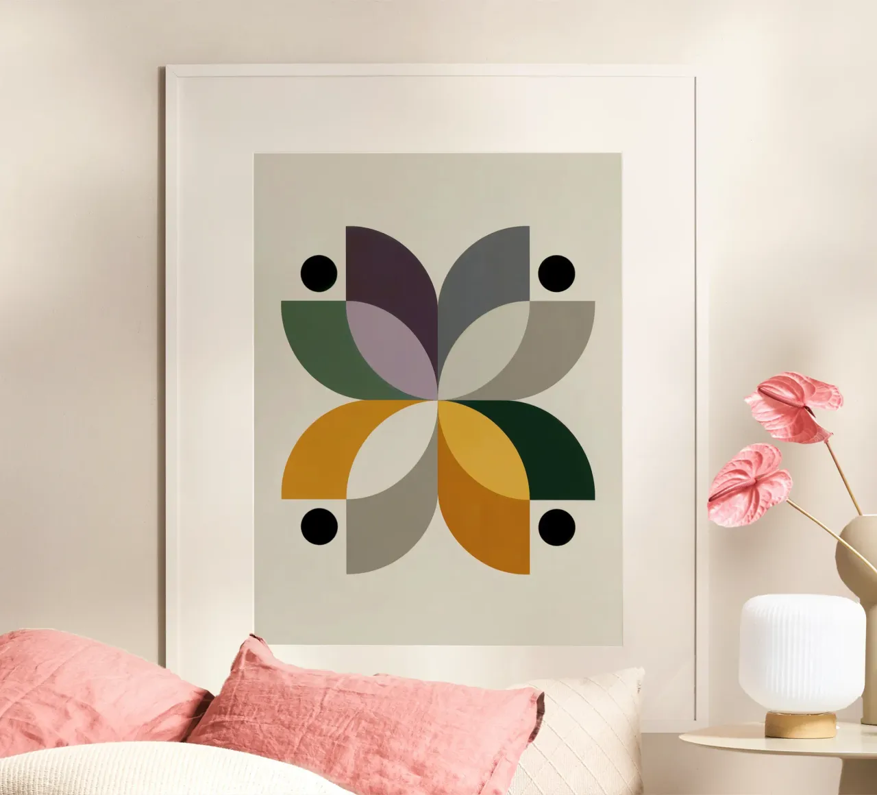 FALL BALANCE No 1 – Geometric Abstract Poster carta hahnemühle da 20 Farben