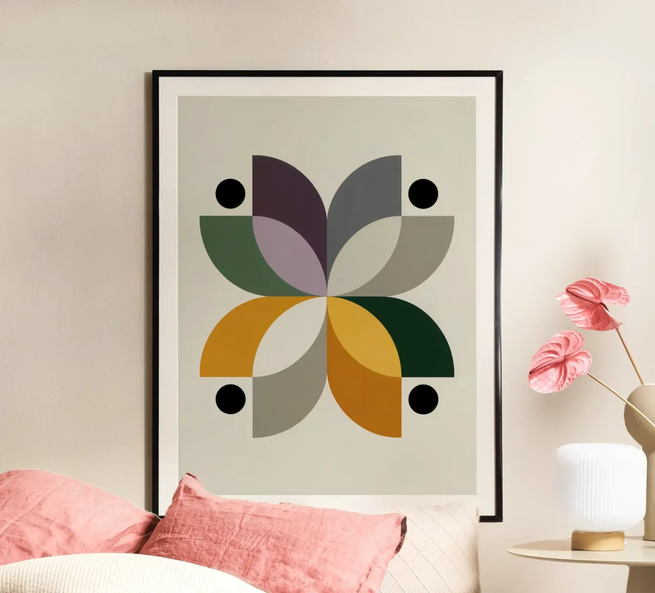 FALL BALANCE No 1 – Geometric Abstract Poster carta hahnemühle da 20 Farben