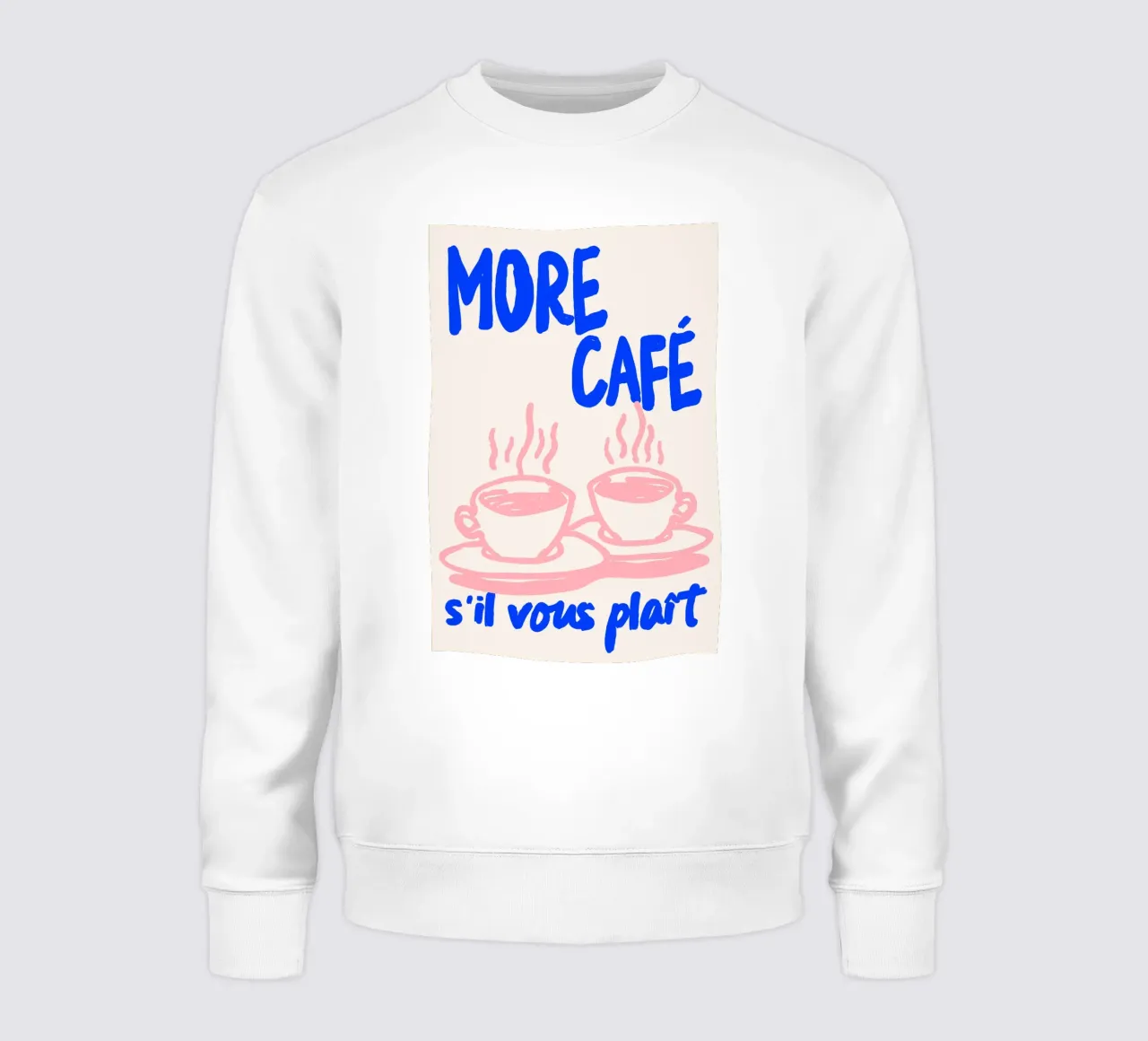 Più Café s'il vous plaît - Poster sul caffè francese felpa da Studio Sori
