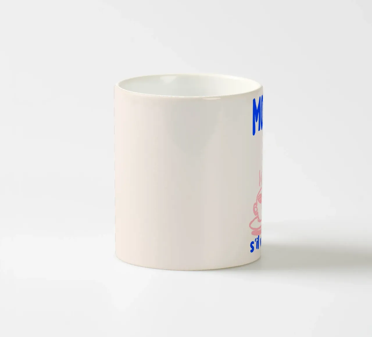 Più Café s'il vous plaît - Poster sul caffè francese tazza in ceramica da Studio Sori