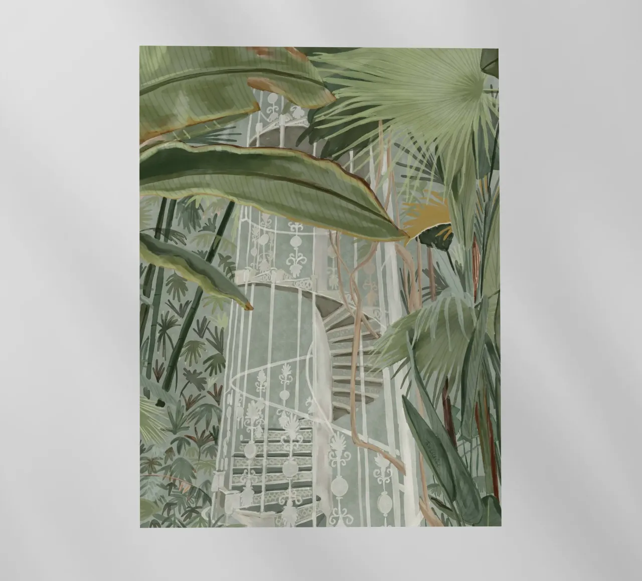Serra tropicale Scala a chiocciola Kew Gardens Londra - L pellicola backlit da This Wild Soul - Illustration