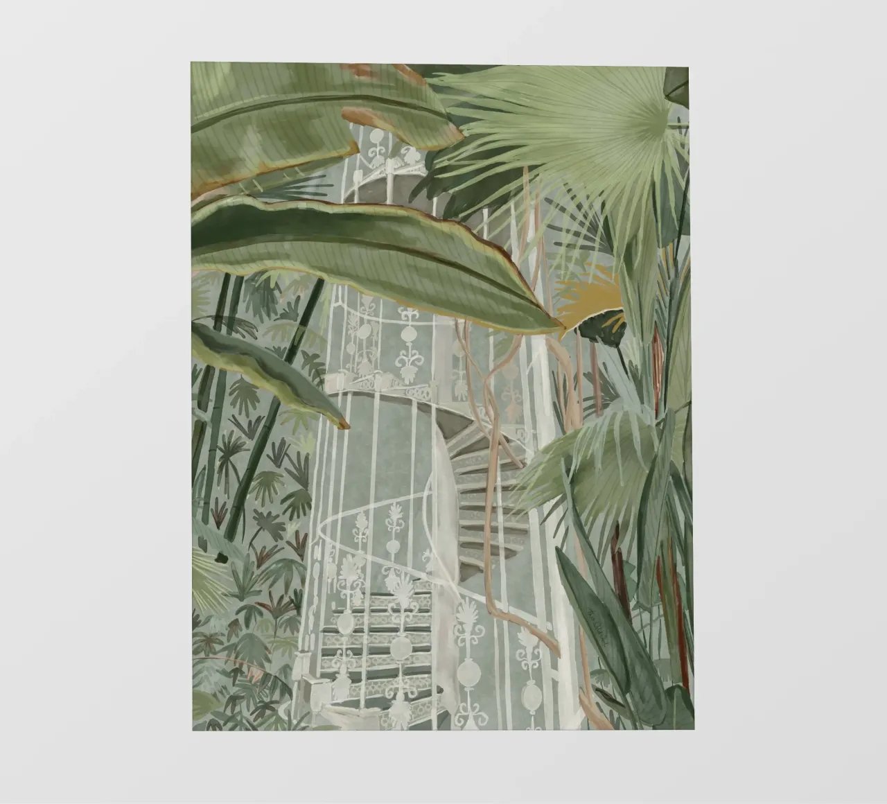 Serra tropicale Scala a chiocciola Kew Gardens Londra - L pellicola backlit da This Wild Soul - Illustration