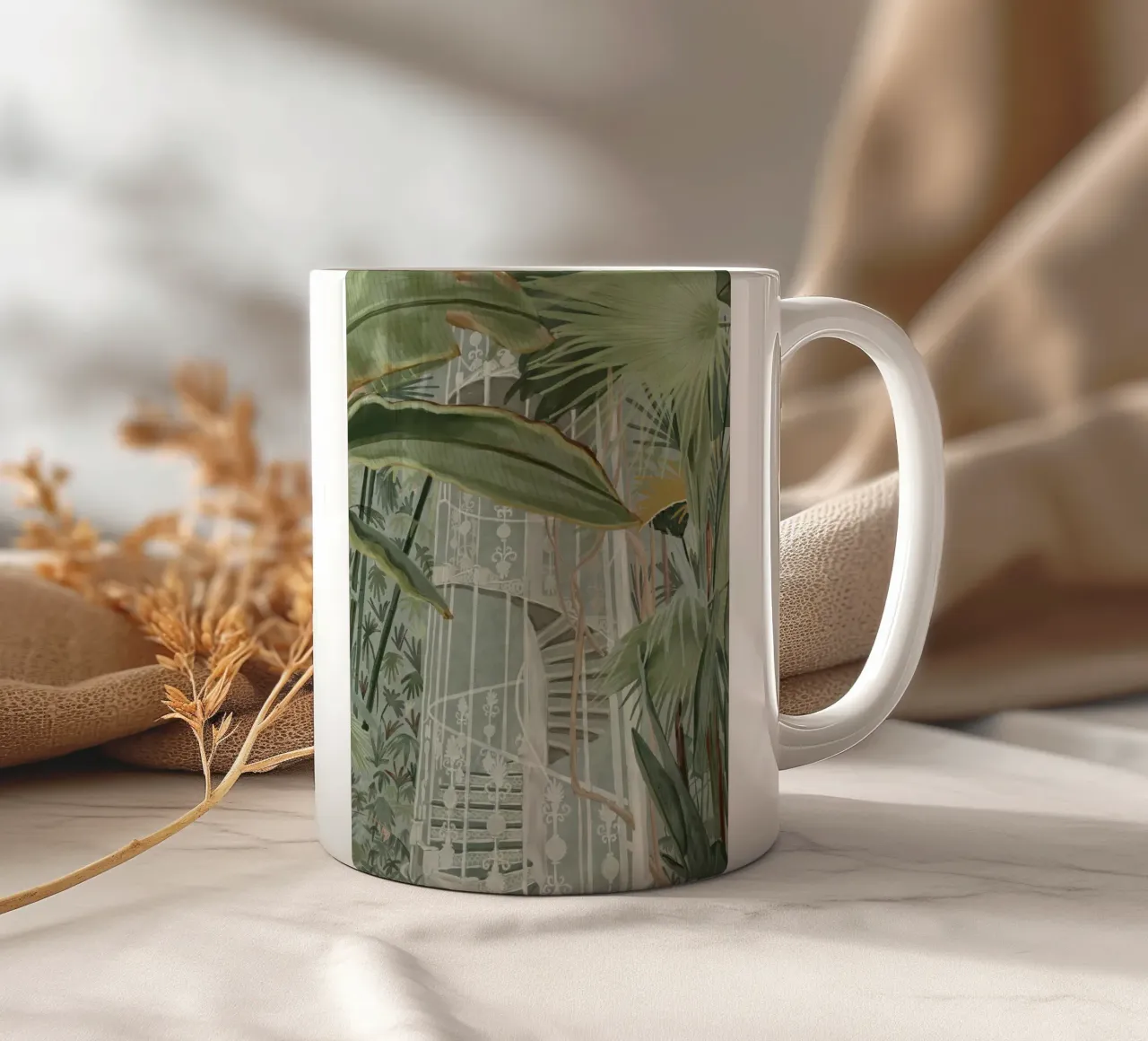 Serra tropicale Scala a chiocciola Kew Gardens Londra - L tazza in ceramica da This Wild Soul - Illustration