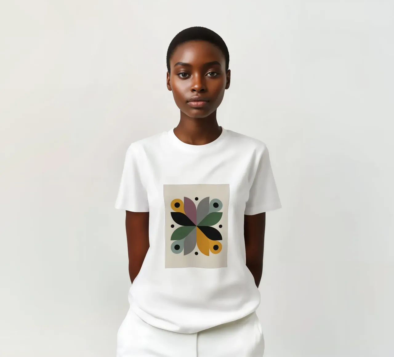 FALL BALANCE No 3 – Geometric Abstract Poster t-shirt da 20 Farben