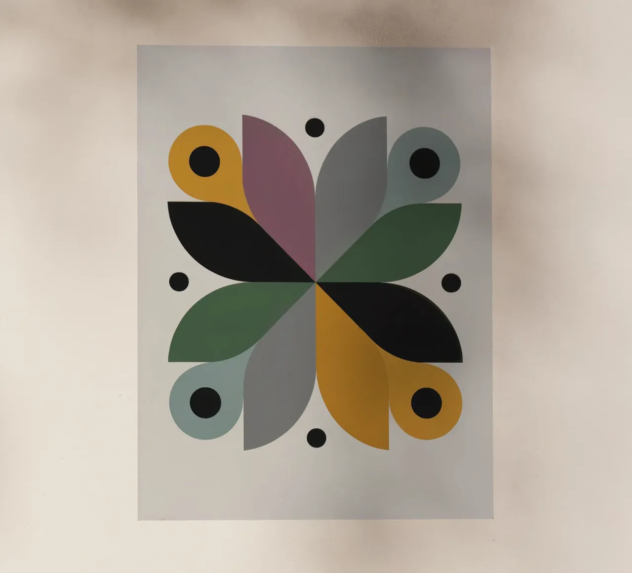 FALL BALANCE No 3 – Geometric Abstract Poster pellicola backlit da 20 Farben