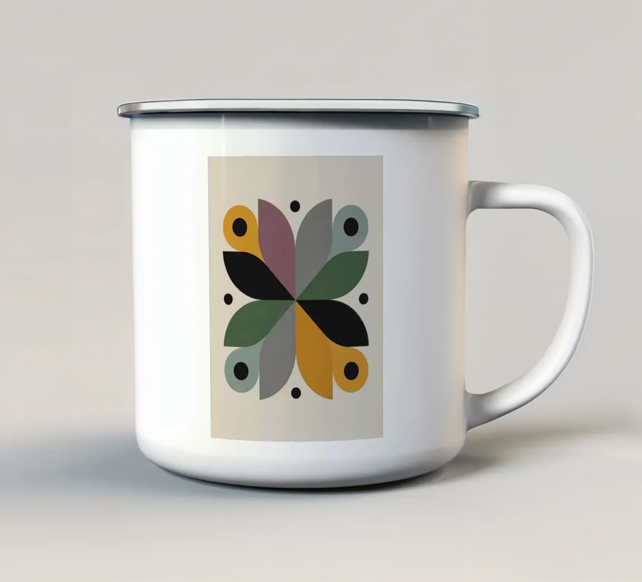 FALL BALANCE No 3 – Geometric Abstract Poster tazza in smalto da 20 Farben
