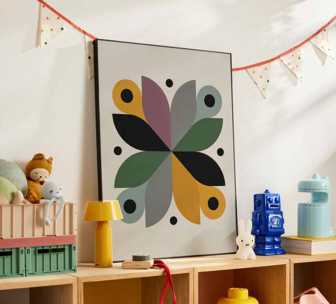 FALL BALANCE No 3 – Geometric Abstract Poster alluminio dibond da 20 Farben