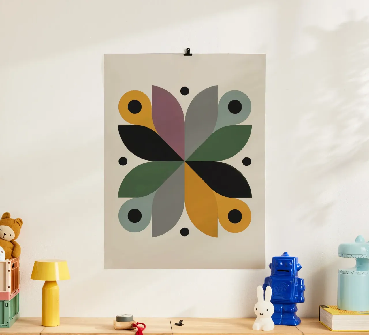 FALL BALANCE No 3 – Geometric Abstract Poster carta hahnemühle da 20 Farben