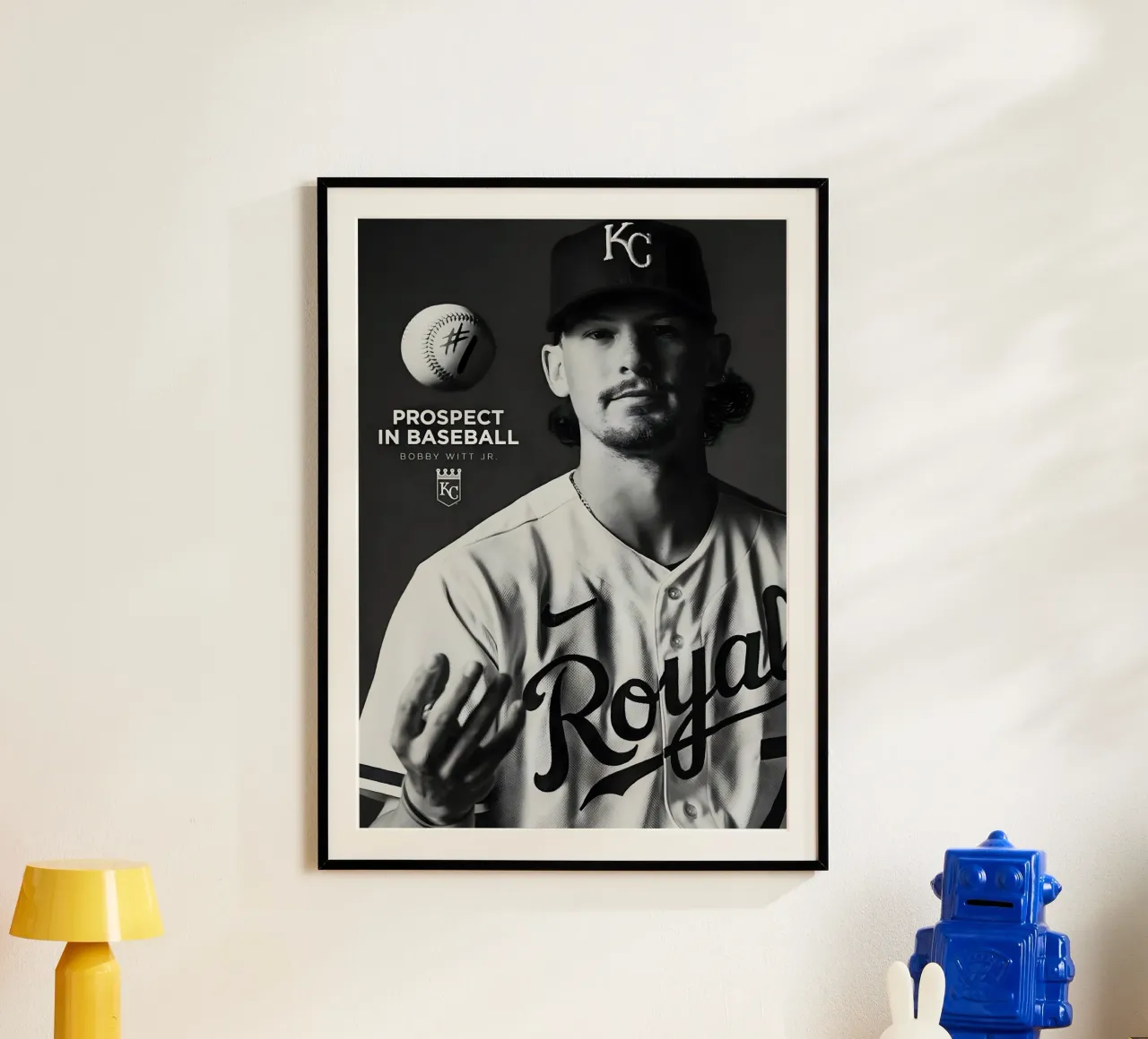 Bobby Witt JR carta hahnemühle da Low poly art