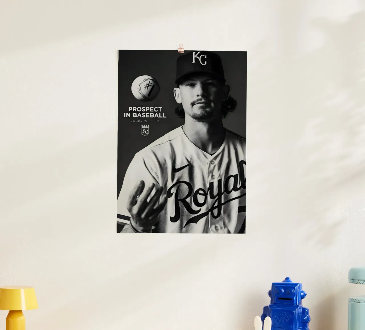 Bobby Witt JR carta hahnemühle da Low poly art