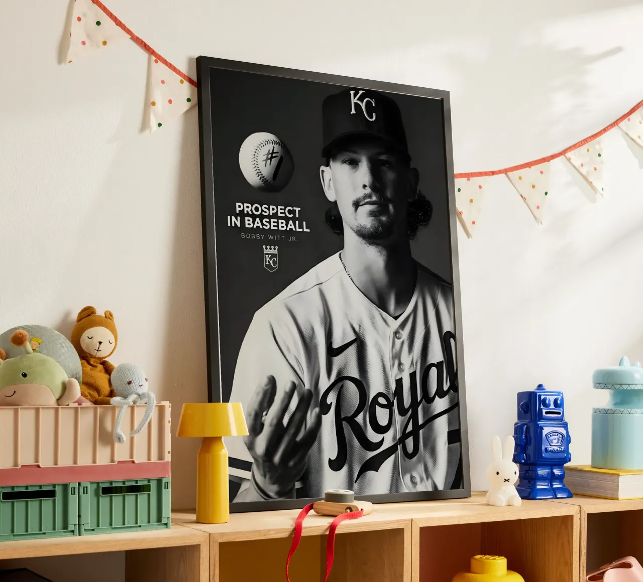 Bobby Witt JR carta hahnemühle da Low poly art
