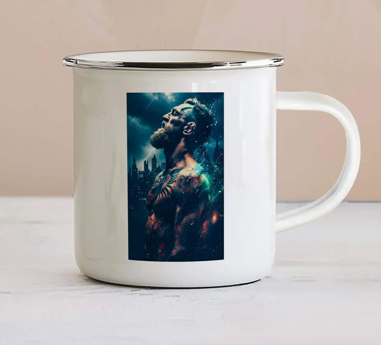 Conor McGregor aura tazza in smalto da Lembayung art