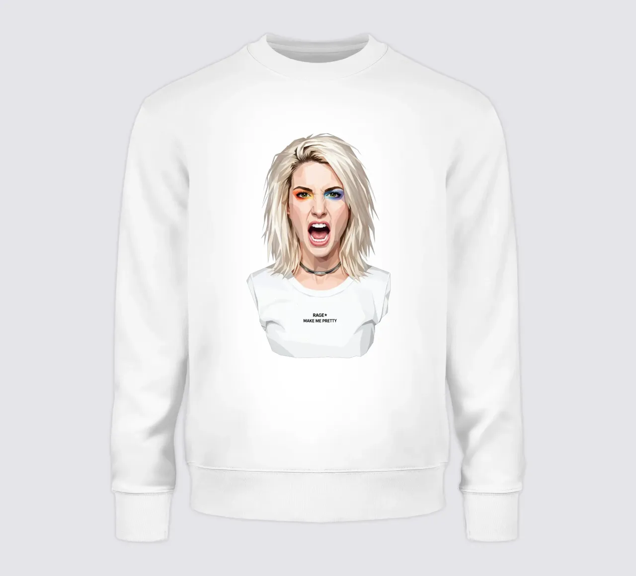 Hayley Williams Scream Paramore Low Poly felpa da Low Profile
