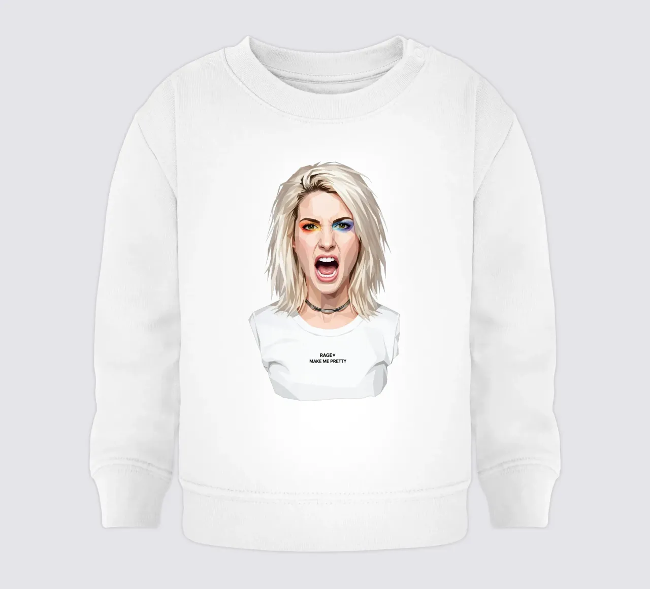 Hayley Williams Scream Paramore Low Poly felpa neonato da Low Profile