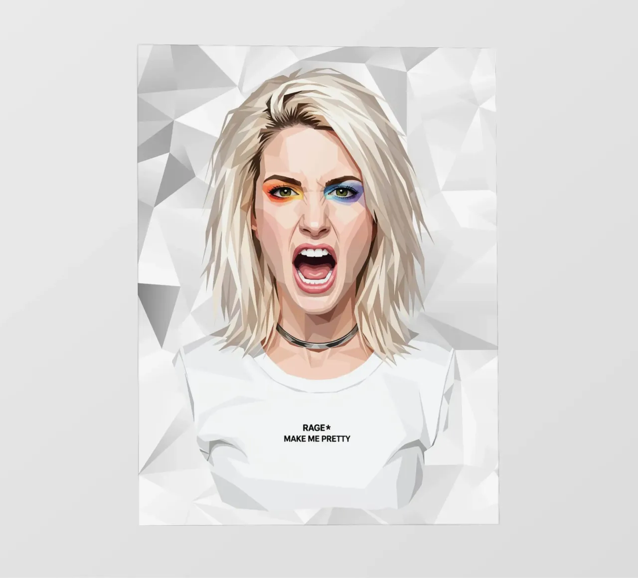 Hayley Williams Scream Paramore Low Poly pellicola backlit da Low Profile