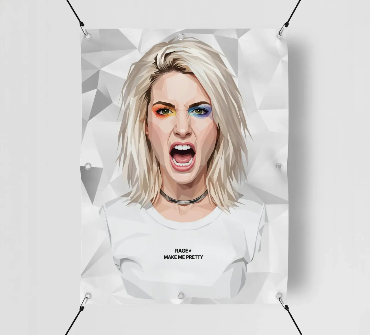 Hayley Williams Scream Paramore Low Poly telo in pvc da Low Profile