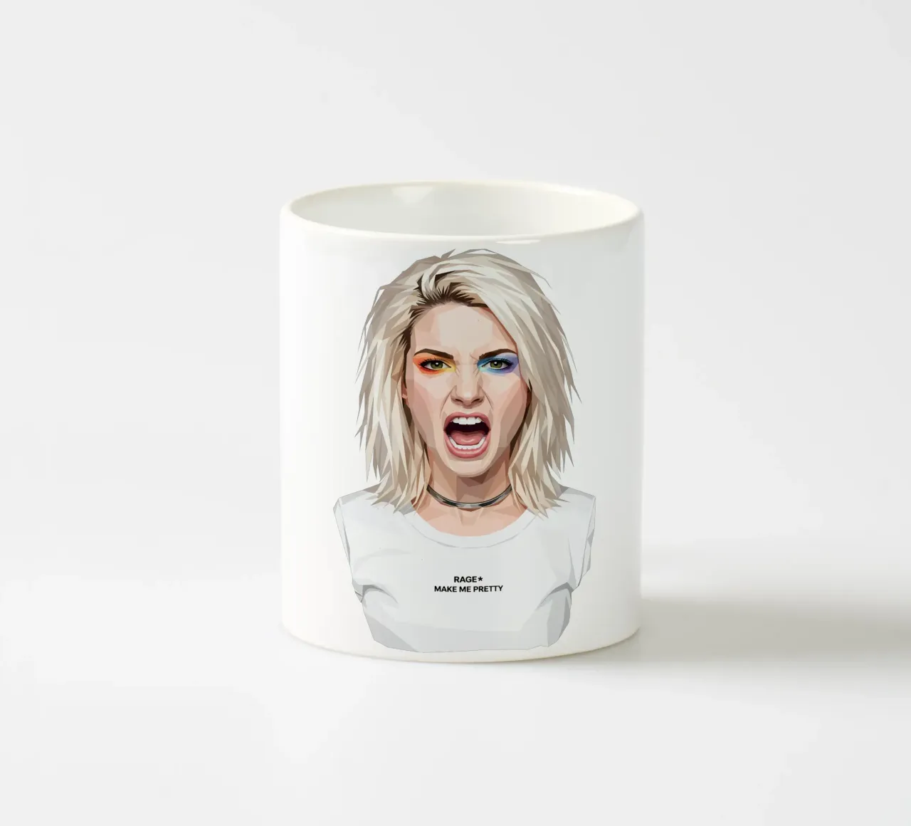 Hayley Williams Scream Paramore Low Poly tazza in ceramica da Low Profile