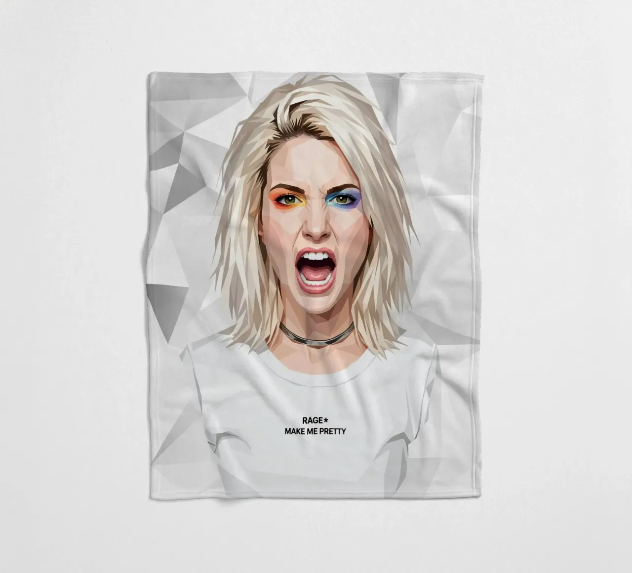 Hayley Williams Scream Paramore Low Poly coperta in pile da Low Profile