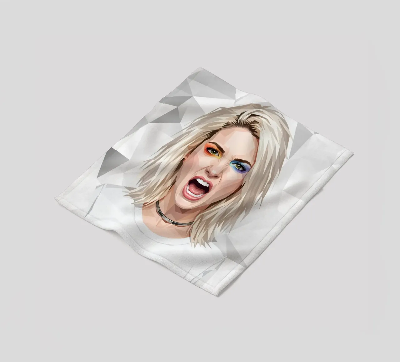 Hayley Williams Scream Paramore Low Poly coperta in pile da Low Profile